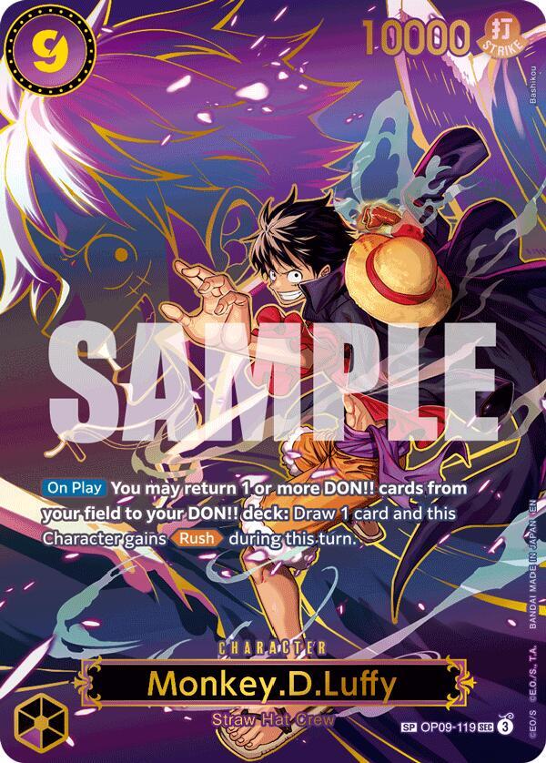 Monkey.D.Luffy (SP) OP09-119 card from Carrying On His Will