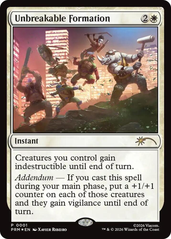 Unbreakable Formation 1 card from Media Promos
