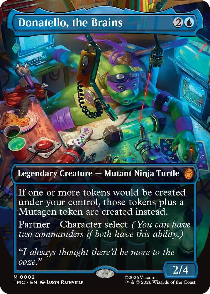 Donatello, the Brains (Borderless) 2 card from Commander: Teenage Mutant Ninja Turtles