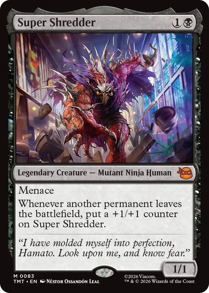 Super Shredder 83 card from Teenage Mutant Ninja Turtles