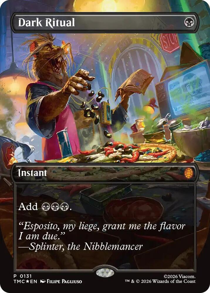 Dark Ritual (Borderless) 131 card from Commander: Teenage Mutant Ninja Turtles