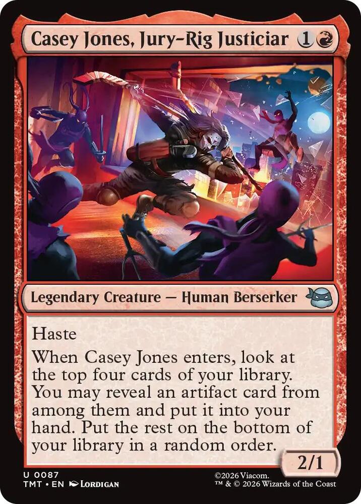 Casey Jones, Jury-Rig Justiciar 87 card from Teenage Mutant Ninja Turtles