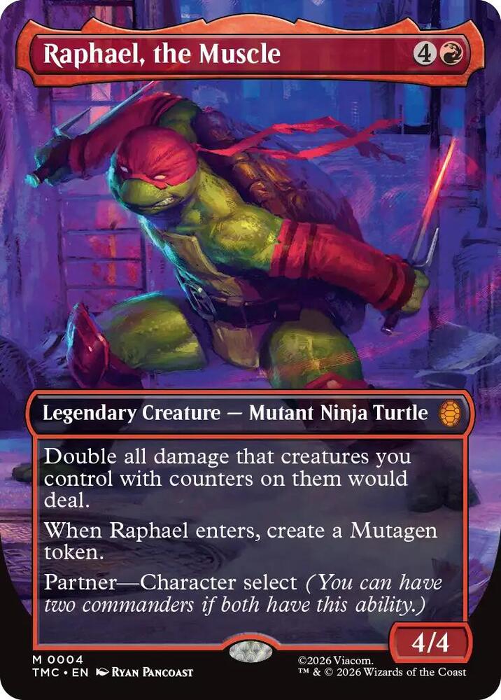 Raphael, the Muscle (Borderless) 4 card from Commander: Teenage Mutant Ninja Turtles