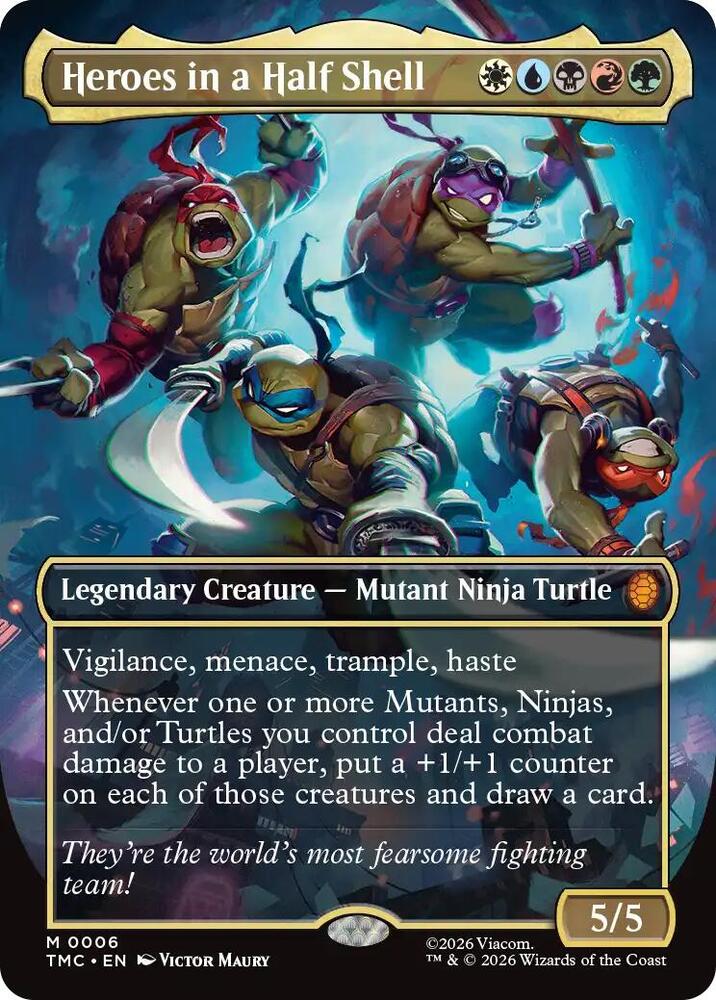 Heroes in a Half Shell (Borderless) 6 card from Commander: Teenage Mutant Ninja Turtles