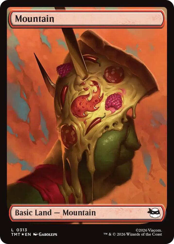 Mountain (Surge Foil) 313 card from Teenage Mutant Ninja Turtles