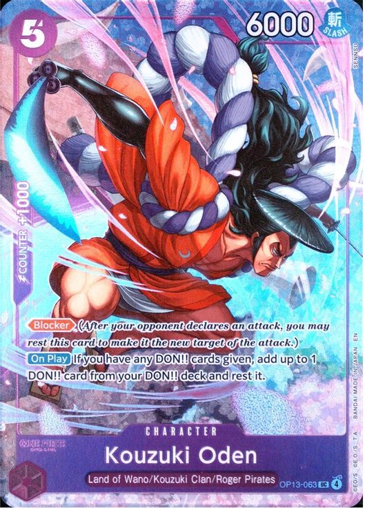 Kouzuki Oden OP13-063 card from One Piece Promotion Cards