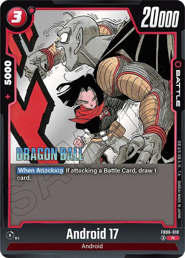 Android 17 FB06-010 card from Manga Booster 02