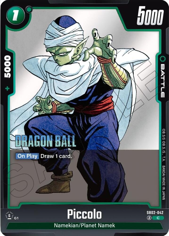 Piccolo SB02-042 card from Manga Booster 02