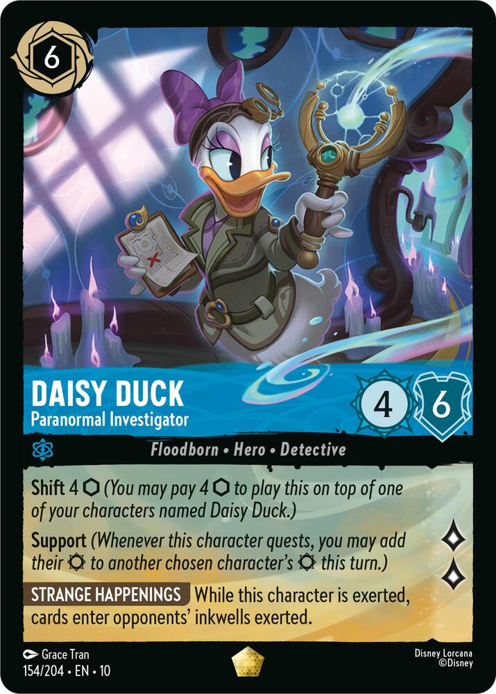 Daisy Duck - Paranormal Investigator 154/204 card from Whispers in the Well