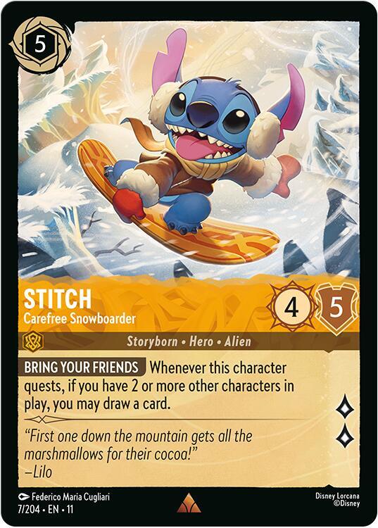 Stitch - Carefree Snowboarder 7/204 card from Winterspell