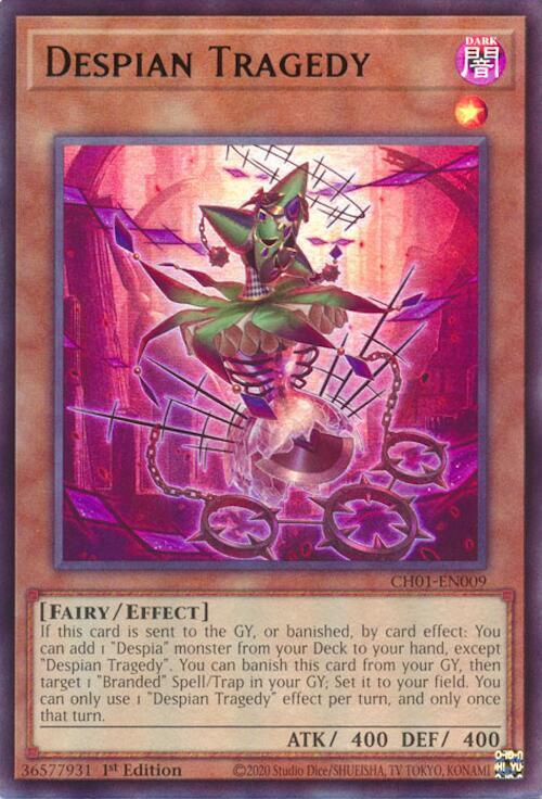 Despian Tragedy CH01-EN009 card from THE CHRONICLES DECK: The Fallen & The Virtuous (All-Foil Edition)