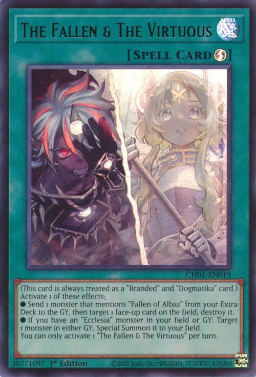 The Fallen & The Virtuous CH01-EN019 card from THE CHRONICLES DECK: The Fallen & The Virtuous (All-Foil Edition)