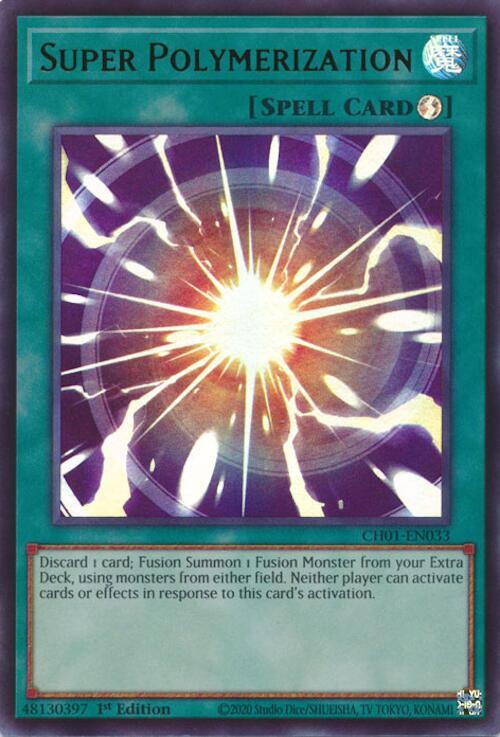 Super Polymerization CH01-EN033 card from THE CHRONICLES DECK: The Fallen & The Virtuous (All-Foil Edition)