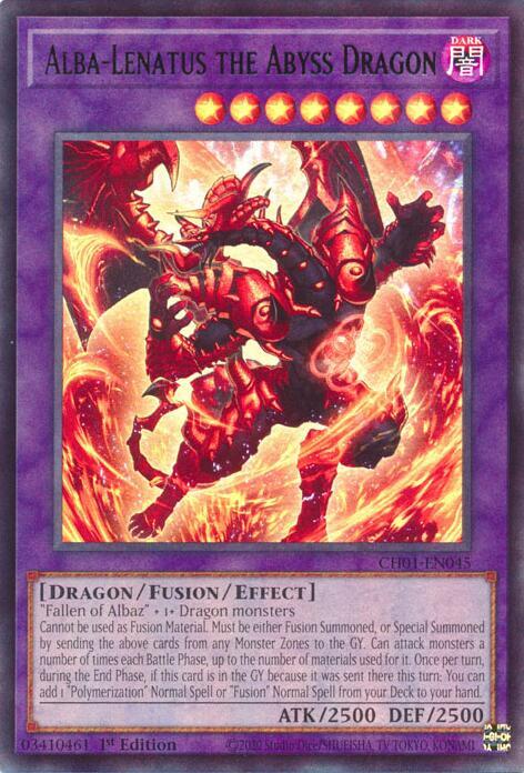 Alba-Lenatus the Abyss Dragon CH01-EN045 card from THE CHRONICLES DECK: The Fallen & The Virtuous (All-Foil Edition)