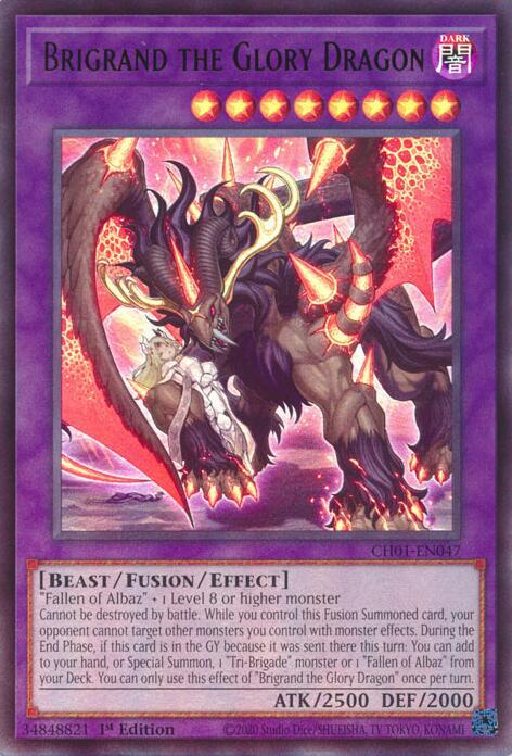 Brigrand the Glory Dragon CH01-EN047 card from THE CHRONICLES DECK: The Fallen & The Virtuous (All-Foil Edition)