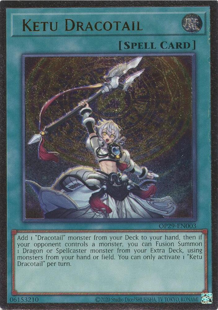 Ketu Dracotail OP29-EN003 card from OTS Tournament Pack 29