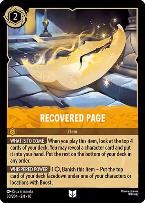 Recovered Page 30/204 card from Whispers in the Well