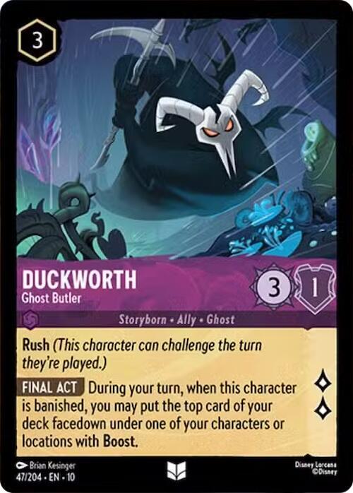 Duckworth - Ghost Butler 47/204 card from Whispers in the Well