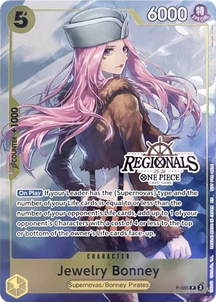 Jewelry Bonney (CS 25-26 Regionals Textured Chase Promo) P-085 card from One Piece Promotion Cards