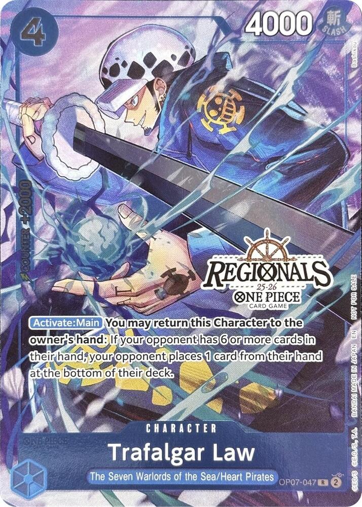 Trafalgar Law (CS 25-26 Regionals Textured Chase Promo) OP07-047 card from One Piece Promotion Cards