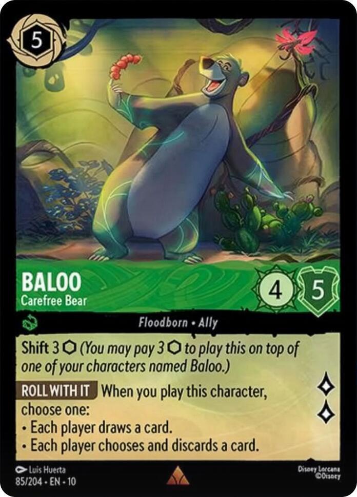 Baloo - Carefree Bear 85/204 card from Whispers in the Well