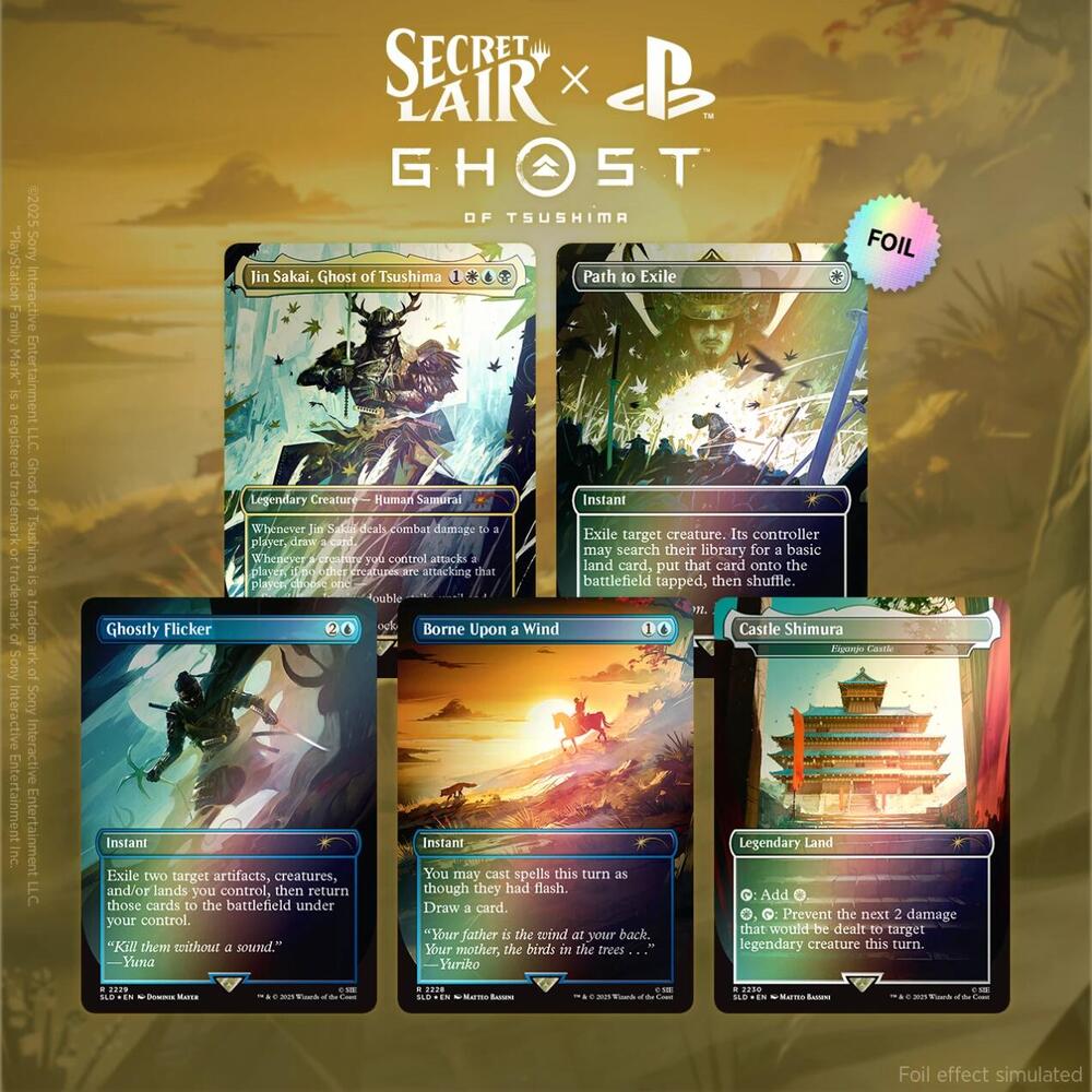 Secret Lair x Ghost of Tsushima - Rainbow Foil Edition card from Secret Lair Drop Series
