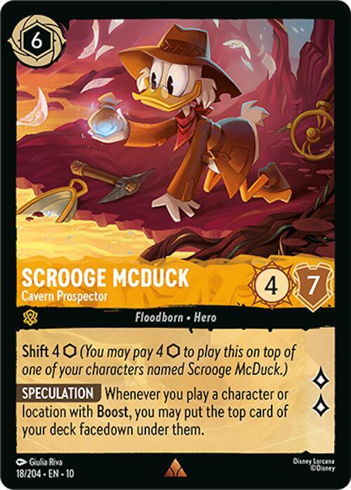 Scrooge McDuck - Cavern Prospector 18/204 card from Whispers in the Well