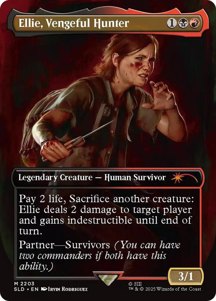 Ellie, Vengeful Hunter 2203 card from Secret Lair Drop Series