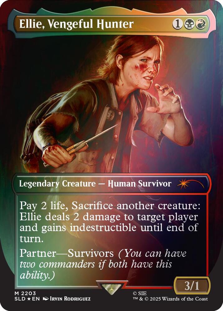 Ellie, Vengeful Hunter (Rainbow Foil) 2203 card from Secret Lair Drop Series