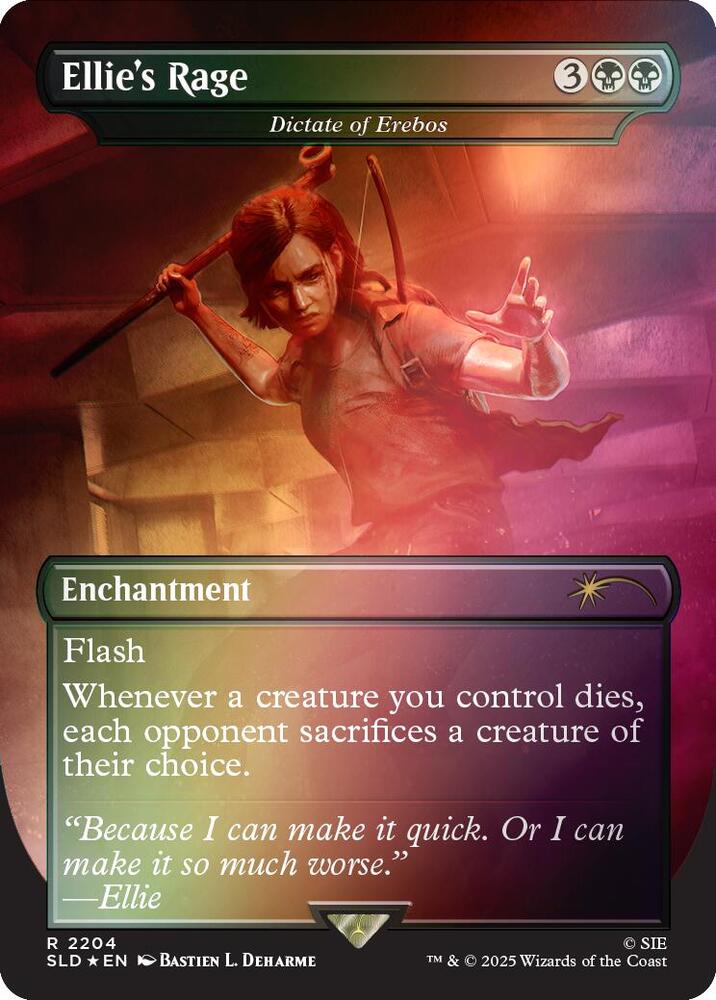 Ellie's Rage - Dictate of Erebos (Rainbow Foil) 2204 card from Secret Lair Drop Series