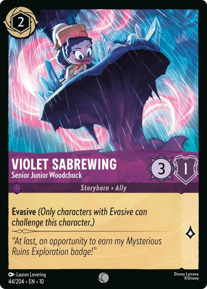 Violet Sabrewing - Senior Junior Woodchuck 44/204 card from Whispers in the Well