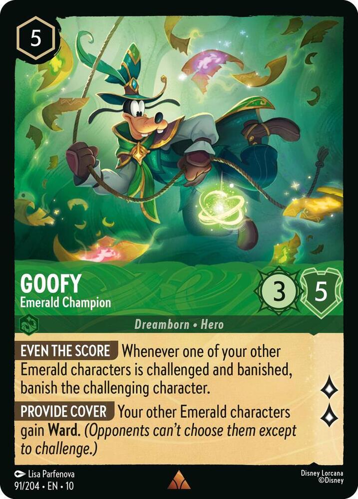 Goofy - Emerald Champion 91/204 card from Whispers in the Well