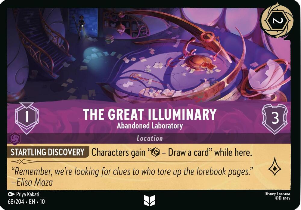 The Great Illuminary - Abandoned Laboratory 68/204 card from Whispers in the Well