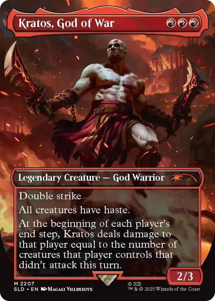 Kratos, God of War 2207 card from Secret Lair Drop Series