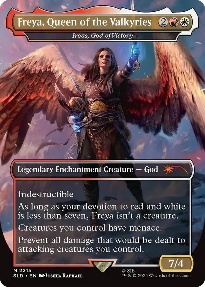 Freya, Queen of the Valkyries - Iroas, God of Victory 2215 card from Secret Lair Drop Series