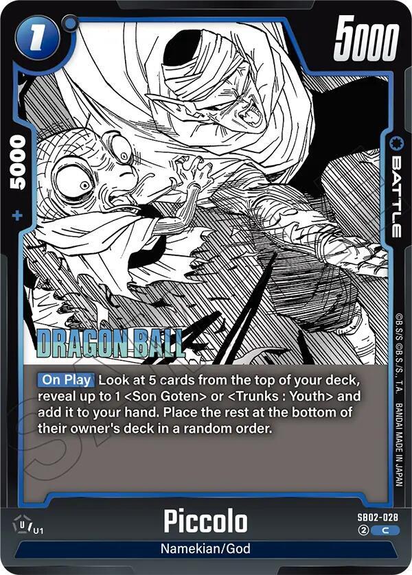 Piccolo SB02-028 card from Manga Booster 02