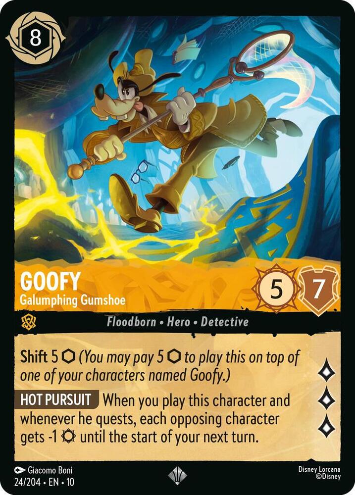 Goofy - Galumphing Gumshoe 24/204 card from Whispers in the Well