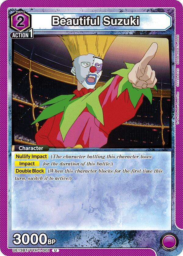 Beautiful Suzuki UE13BT/YYH-1-001 card from UE13BT: Yu Yu Hakusho: Ghost Files