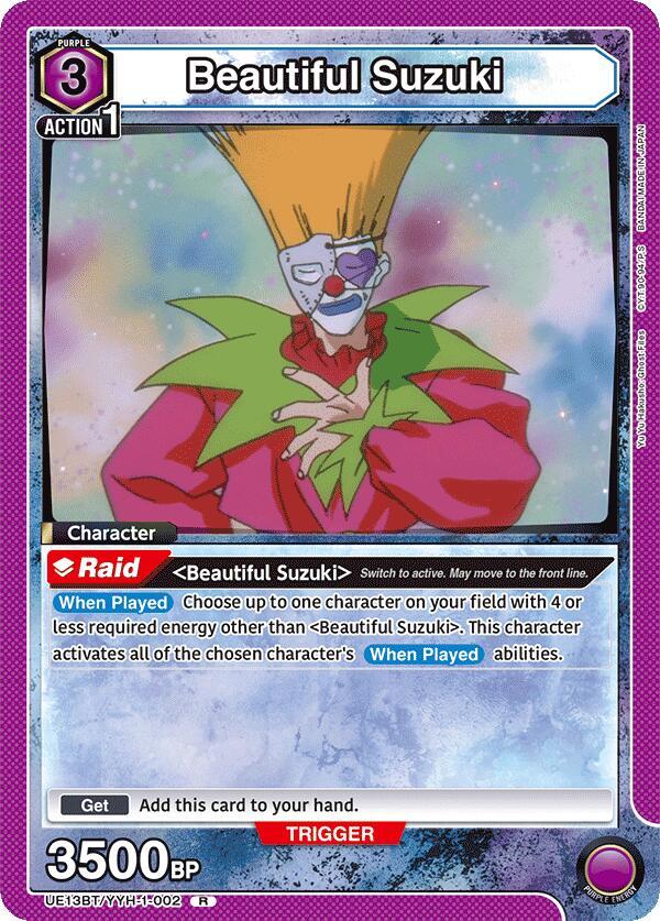 Beautiful Suzuki UE13BT/YYH-1-002 card from UE13BT: Yu Yu Hakusho: Ghost Files