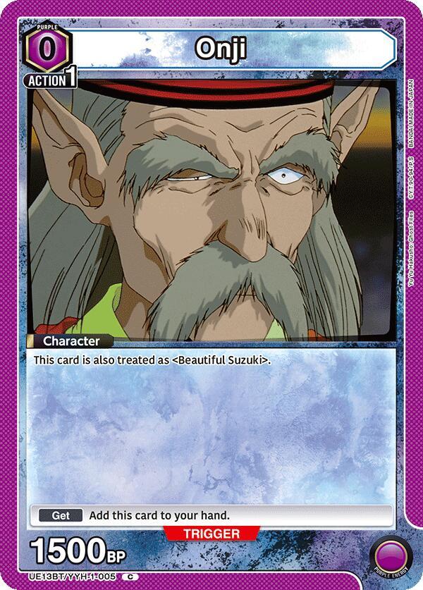 Onji UE13BT/YYH-1-005 card from UE13BT: Yu Yu Hakusho: Ghost Files