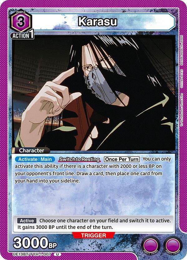 Karasu UE13BT/YYH-1-007 card from UE13BT: Yu Yu Hakusho: Ghost Files