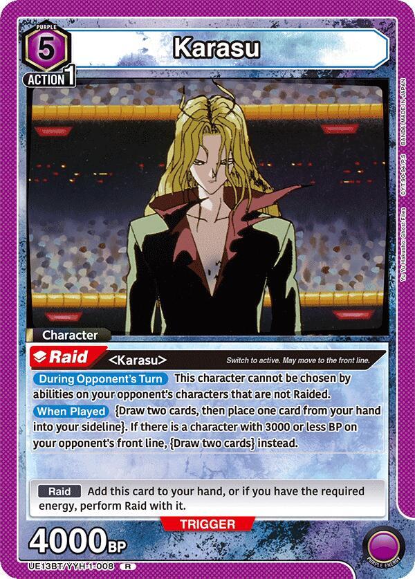 Karasu UE13BT/YYH-1-008 card from UE13BT: Yu Yu Hakusho: Ghost Files