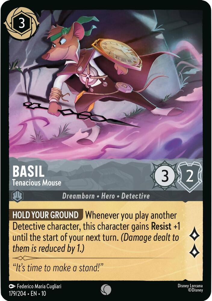 Basil - Tenacious Mouse 179/204 card from Whispers in the Well