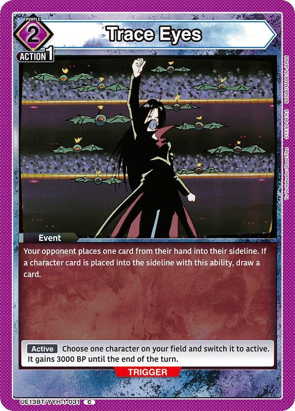 Trace Eyes UE13BT/YYH-1-031 card from UE13BT: Yu Yu Hakusho: Ghost Files