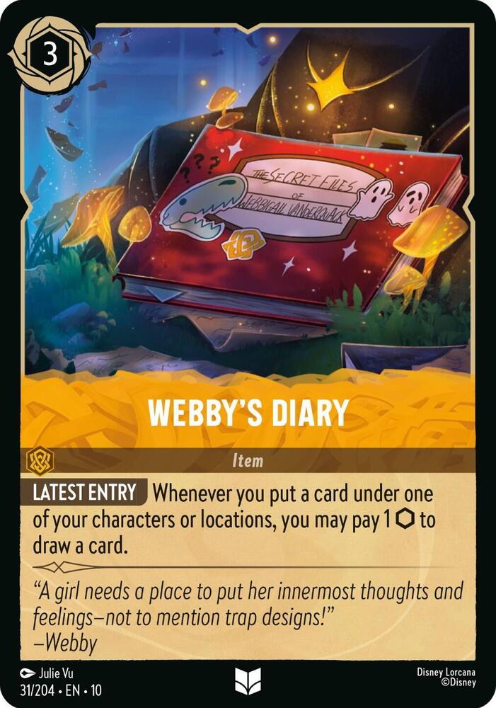 Webby's Diary 31/204 card from Whispers in the Well