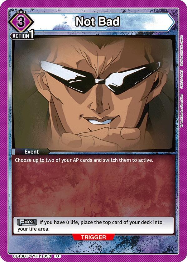 Not Bad UE13BT/YYH-1-033 card from UE13BT: Yu Yu Hakusho: Ghost Files