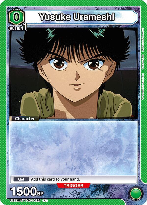 Yusuke Urameshi UE13BT/YYH-1-035 card from UE13BT: Yu Yu Hakusho: Ghost Files