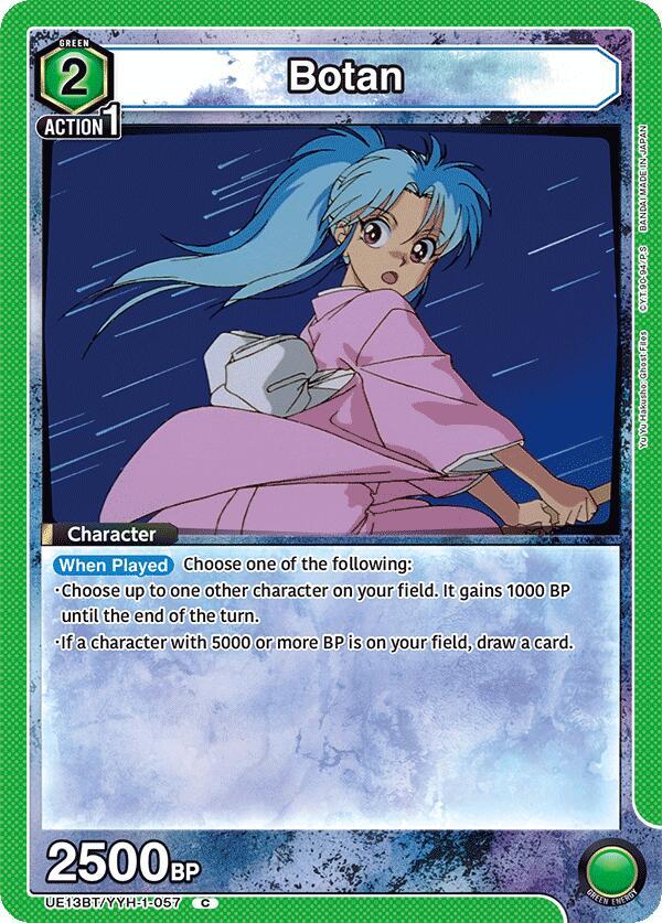 Botan UE13BT/YYH-1-057 card from UE13BT: Yu Yu Hakusho: Ghost Files