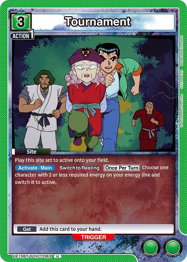 Tournament UE13BT/YYH-1-063 card from UE13BT: Yu Yu Hakusho: Ghost Files
