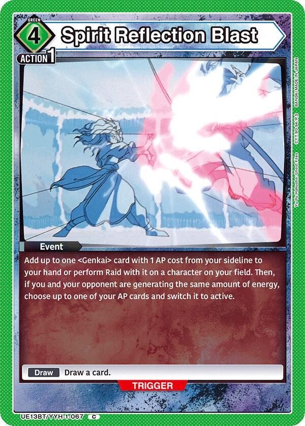 Spirit Reflection Blast UE13BT/YYH-1-067 card from UE13BT: Yu Yu Hakusho: Ghost Files